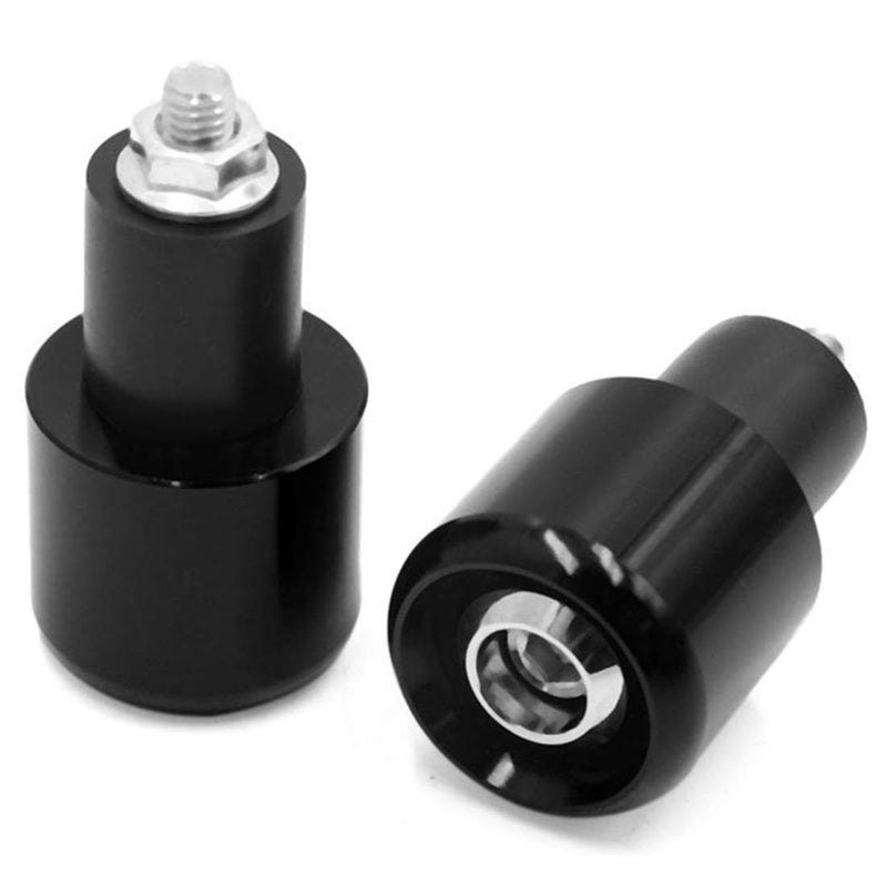AUTUT Bar End Plugs,Universal Aluminum Alloy CNC Motorcycle Grips Handlebar End Caps, Fit for 7/8" Handlebar End,Black,Pack of 2 - Image 1